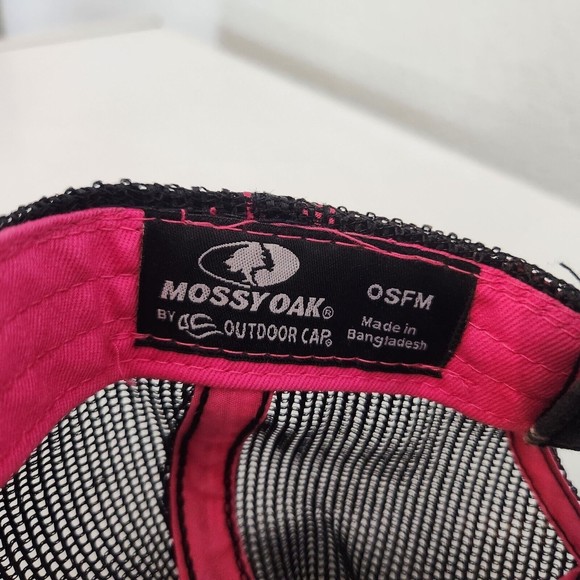 Mossy Oak Women's Camouflage Ponytail Baseball Cap Pink Embroidery - Picture 4 of 4